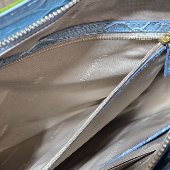 NWOT Brahmin Elaine Limeade Rivers Genuine Leather Satchel Bag $395 - Picture 10 of 16